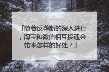 随着反垄断的深入进行，淘宝和微信相互接通会带来怎样的好处？