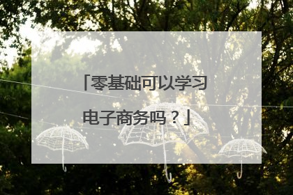 零基础可以学习电子商务吗?