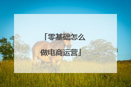 零基础怎么做电商运营