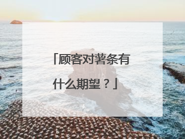顾客对薯条有什么期望?