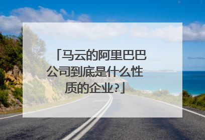 马云的阿里巴巴公司到底是什么性质的企业?