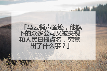马云销声匿迹,他旗下的众多公司又被央视和人民日报点名,究竟出了什么事?