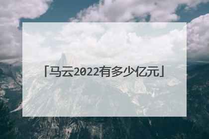 马云2022有多少亿元