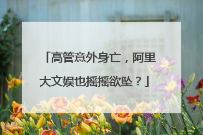 高管意外身亡,阿里大文娱也摇摇欲坠?
