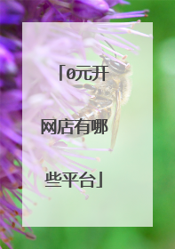 0元开网店有哪些平台