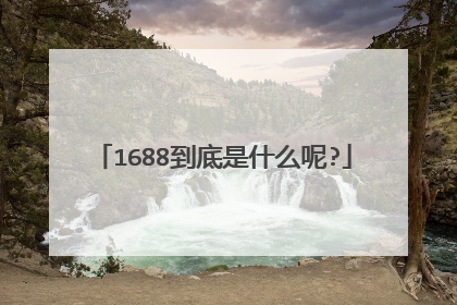 1688到底是什么呢?