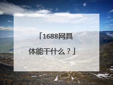 1688网具体能干什么?