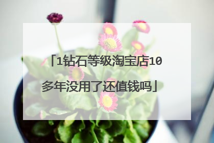1钻石等级淘宝店10多年没用了还值钱吗