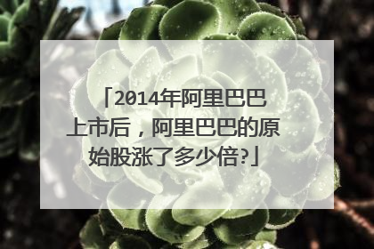 2014年阿里巴巴上市后,阿里巴巴的原始股涨了多少倍?