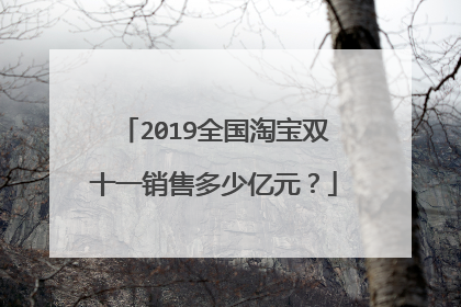 2019全国淘宝双十一销售多少亿元?