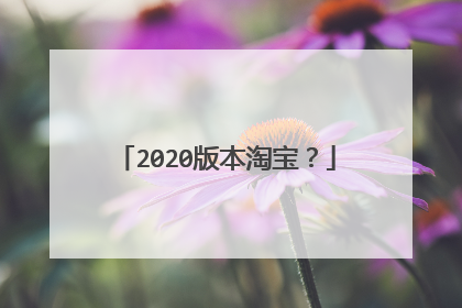 2020版本淘宝?
