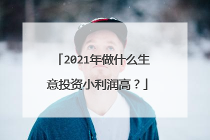 2021年做什么生意投资小利润高?