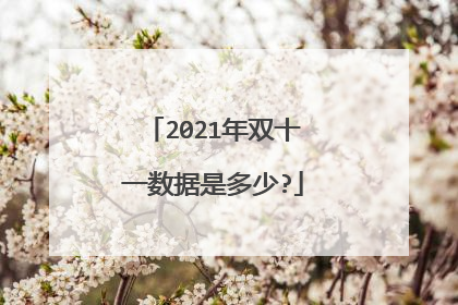 2021年双十一数据是多少?