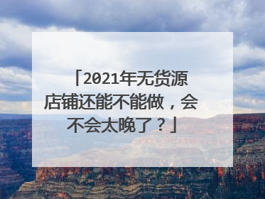 2021年无货源店铺还能不能做,会不会太晚了?
