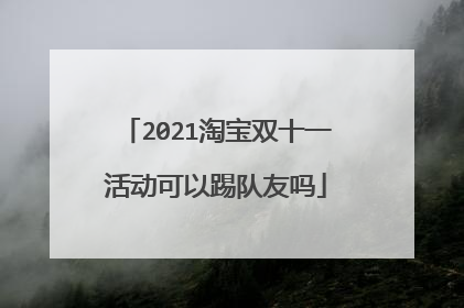2021淘宝双十一活动可以踢队友吗