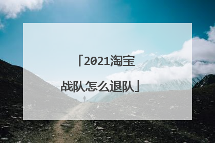 2021淘宝战队怎么退队