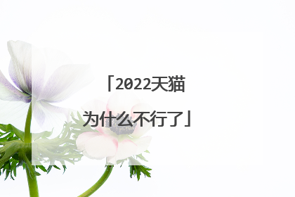 2022天猫为什么不行了
