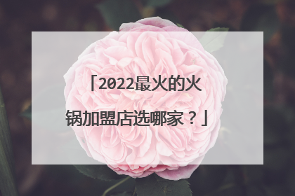 2022最火的火锅加盟店选哪家?
