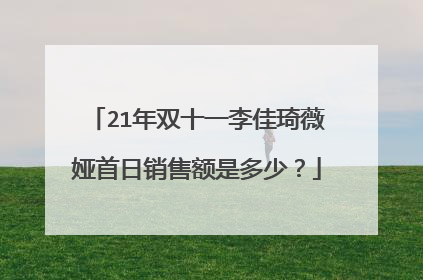 21年双十一李佳琦薇娅首日销售额是多少?