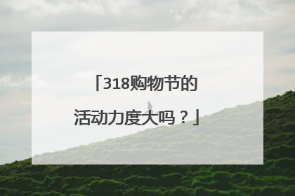 318购物节的活动力度大吗?