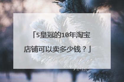 5皇冠的10年淘宝店铺可以卖多少钱?