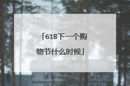 618下一个购物节什么时候