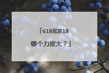 618和818哪个力度大?