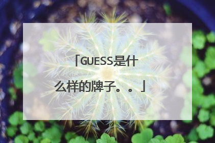 GUESS是什么样的牌子。。