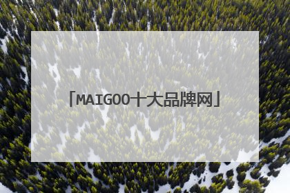 MAIGOO十大品牌网