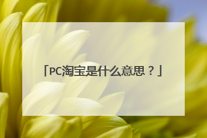 PC淘宝是什么意思?