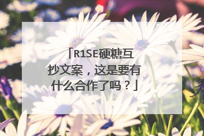 R1SE硬糖互抄文案,这是要有什么合作了吗?