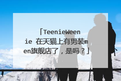 TeenieWeenie 在天猫上有男装men旗舰店了,是吗?