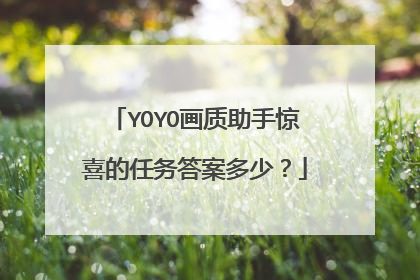 YOYO画质助手惊喜的任务答案多少?