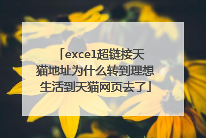 excel超链接天猫地址为什么转到理想生活到天猫网页去了