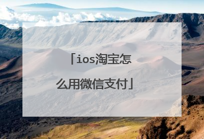 ios淘宝怎么用微信支付