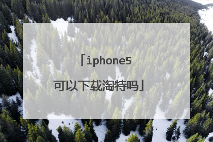 iphone5可以下载淘特吗