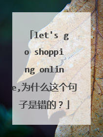 let's go shopping online,为什么这个句子是错的？