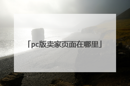 pc版卖家页面在哪里