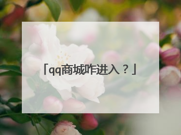 qq商城咋进入?