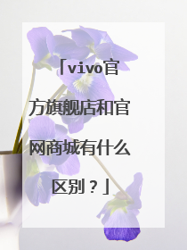 vivo官方旗舰店和官网商城有什么区别?
