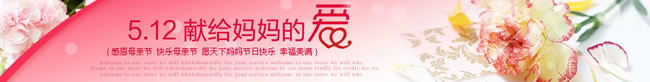 淘宝店铺母亲节店招5：512，献给妈妈的爱